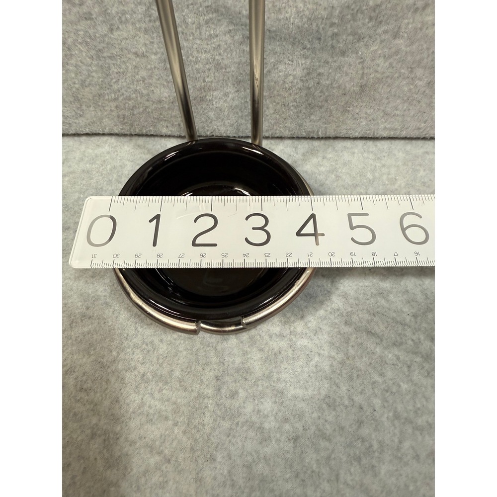 Black Ceramic Spoon Holder w Metal Stand Kitchen Utensil Rest Countertop‎ - Picture 3 of 12
